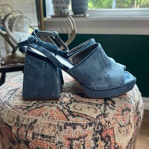 Sam Edelman Blue Platform Shoes Modern Design